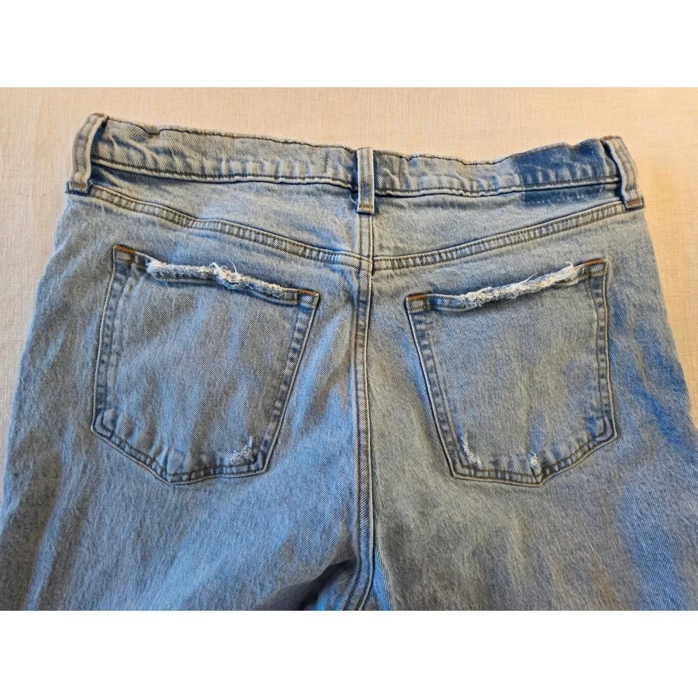 Abercrombie & Fitch The 90s Straight Ultra High Rise Lt Wash Jeans 33 16R Y2k - Picture 7 of 13